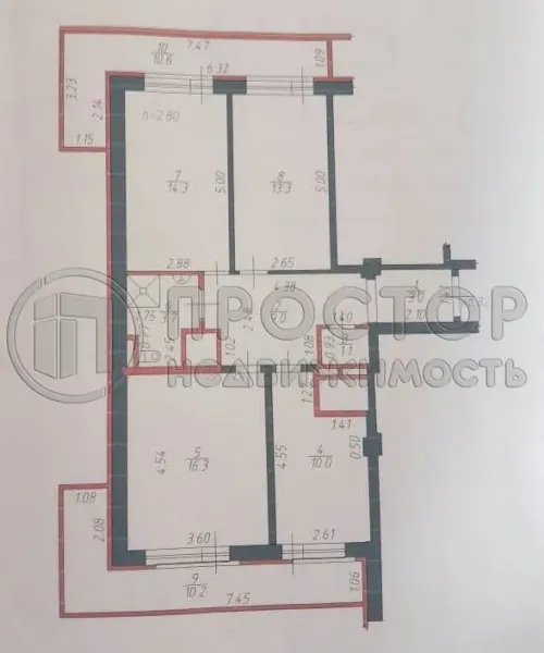 3-комнатная квартира, 70.7 м² - фото 26