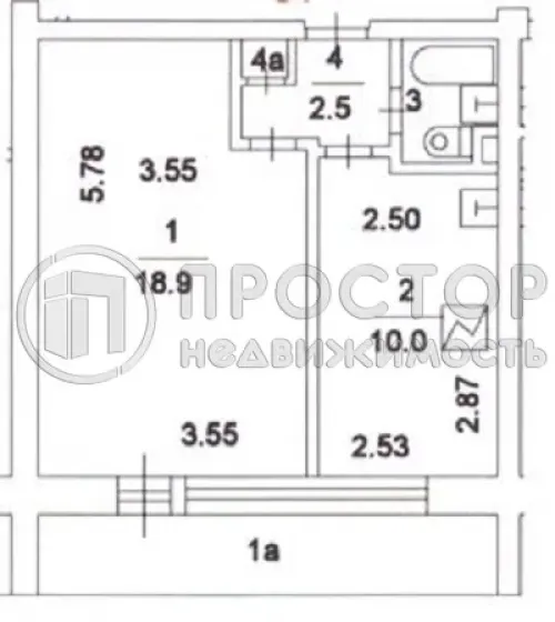 1-комнатная квартира, 34.3 м² - фото 10