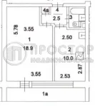 1-комнатная квартира, 34.3 м² - фото 30