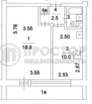 1-комнатная квартира, 34.3 м² - фото 37