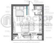 1-комнатная квартира, 34.3 м² - фото 41