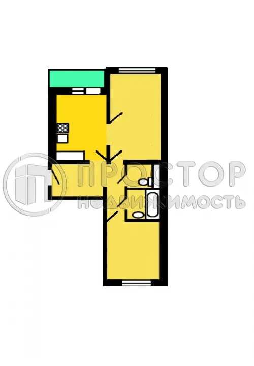 2-комнатная квартира, 49.8 м² - фото 9