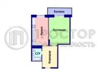 1-комнатная квартира, 40 м² - фото 19