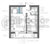 1-комнатная квартира, 34.3 м² - фото 26