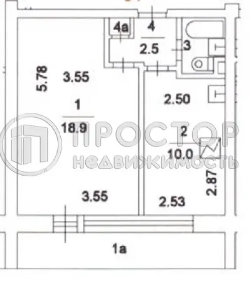 1-комнатная квартира, 34.3 м² - фото 15