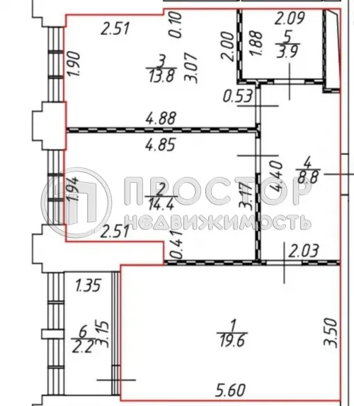 2-комнатная квартира, 65 м² - фото 24