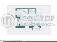 2-комнатная квартира, 60.69 м² - фото 13