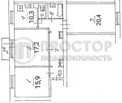 3-комнатная квартира, 82 м² - фото 45