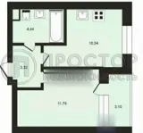 1-комнатная квартира, 31.6 м² - фото 31