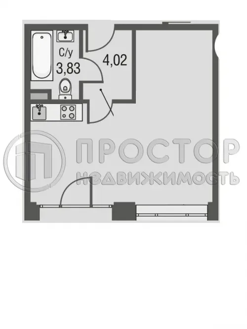 1-комнатная квартира, 38.2 м² - фото 17