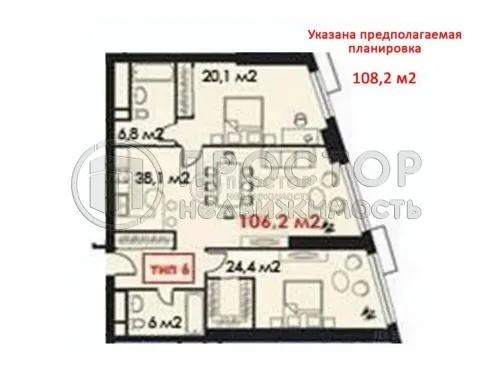 2-комнатная квартира, 108.2 м² - фото 22