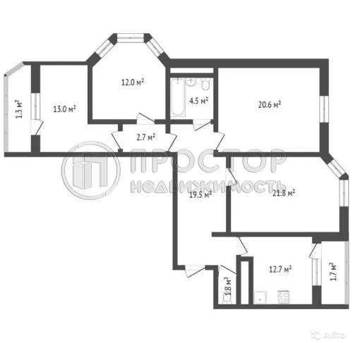 4-комнатная квартира, 109.6 м² - фото 9