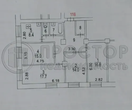 Комната, 15 м² - фото 9