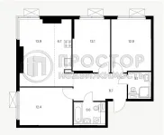 3-комнатная квартира, 73.4 м² - фото 13