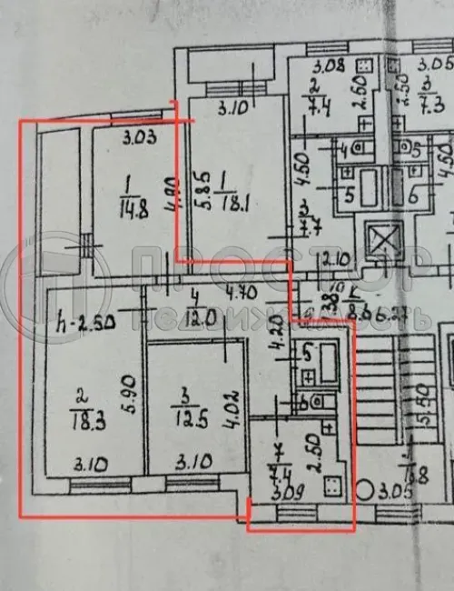 3-комнатная квартира, 68.5 м² - фото 21