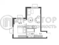 2-комнатная квартира, 37.5 м² - фото 13