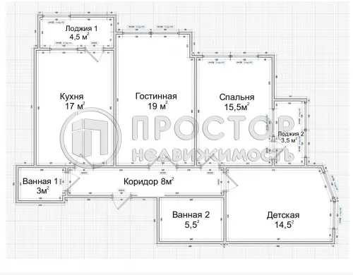 3-комнатная квартира, 94.5 м² - фото 45