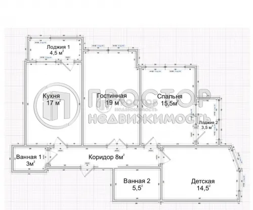 3-комнатная квартира, 94.5 м² - фото 39