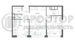 2-комнатная квартира, 71 м² - фото 18