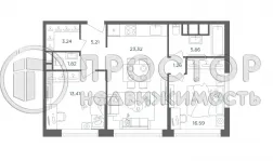 2-комнатная квартира, 71 м² - фото 16