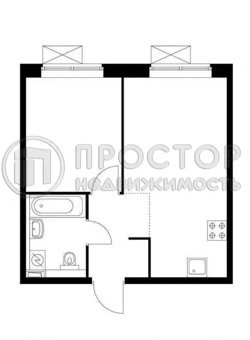 2-комнатная квартира, 35.4 м² - фото 26