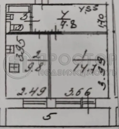 1-комнатная квартира, 35 м² - фото 9