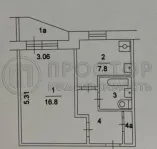 1-комнатная квартира, 32 м² - фото 33