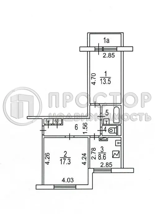 2-комнатная квартира, 52.7 м² - фото 18