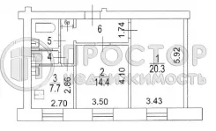 2-комнатная квартира, 55.9 м² - фото 23