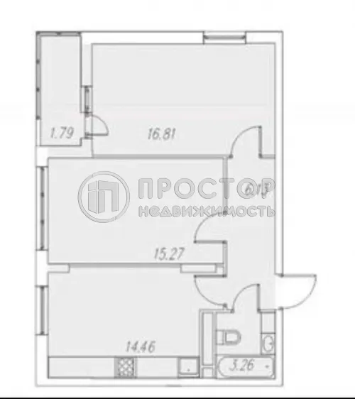 2-комнатная квартира, 61 м² - фото 7