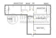 3-комнатная квартира, 63.7 м² - фото 17