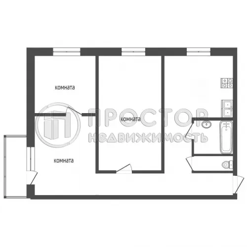 3-комнатная квартира, 51.4 м² - фото 18