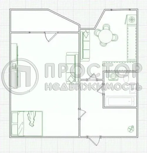 Студия, 39.4 м² - фото 18