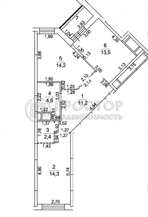 2-комнатная квартира, 62.6 м² - фото 20