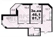 3-комнатная квартира, 81.7 м² - фото 21