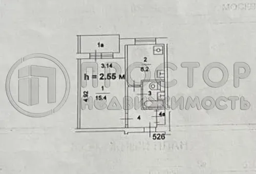 1-комнатная квартира, 29.2 м² - фото 16