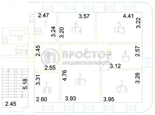 6-комнатная квартира, 97.7 м² - фото 4