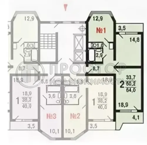 2-комнатная квартира, 59.2 м² - фото 19