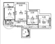 3-комнатная квартира, 73.2 м² - фото 59