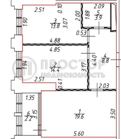 3-комнатная квартира, 65 м² - фото 24