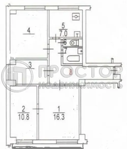 4-комнатная квартира, 72 м² - фото 24