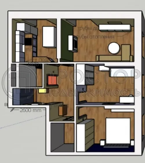 3-комнатная квартира, 66.2 м² - фото 27