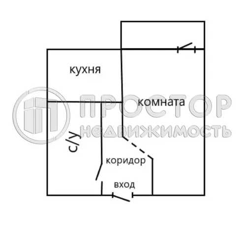 1-комнатная квартира, 32.7 м² - фото 25