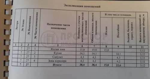 1-комнатная квартира, 38.4 м² - фото 9