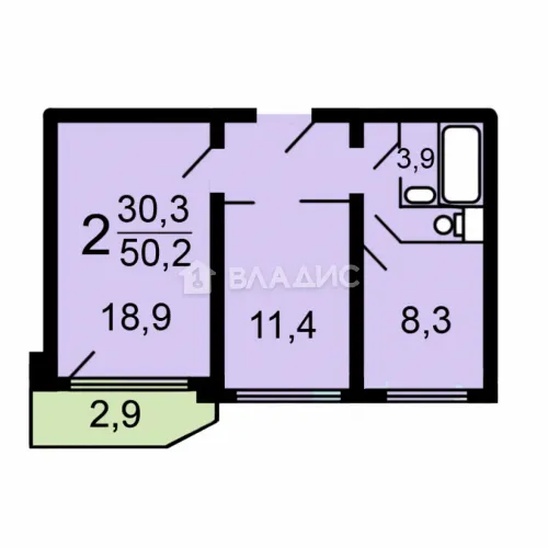 Комната, 19 м² - фото 24