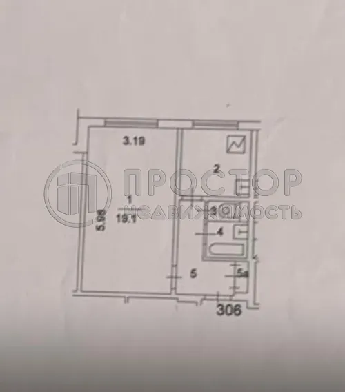 1-комнатная квартира, 33.1 м² - фото 6