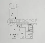 3-комнатная квартира, 59 м² - фото 37