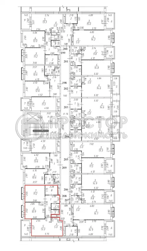 3-комнатная квартира, 54 м² - фото 12