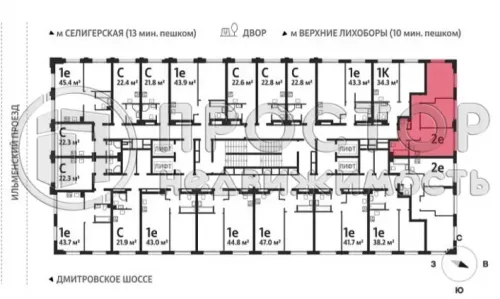 2-комнатная квартира, 55.1 м² - фото 7