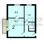 2-комнатная квартира, 37.2 м² - фото 39